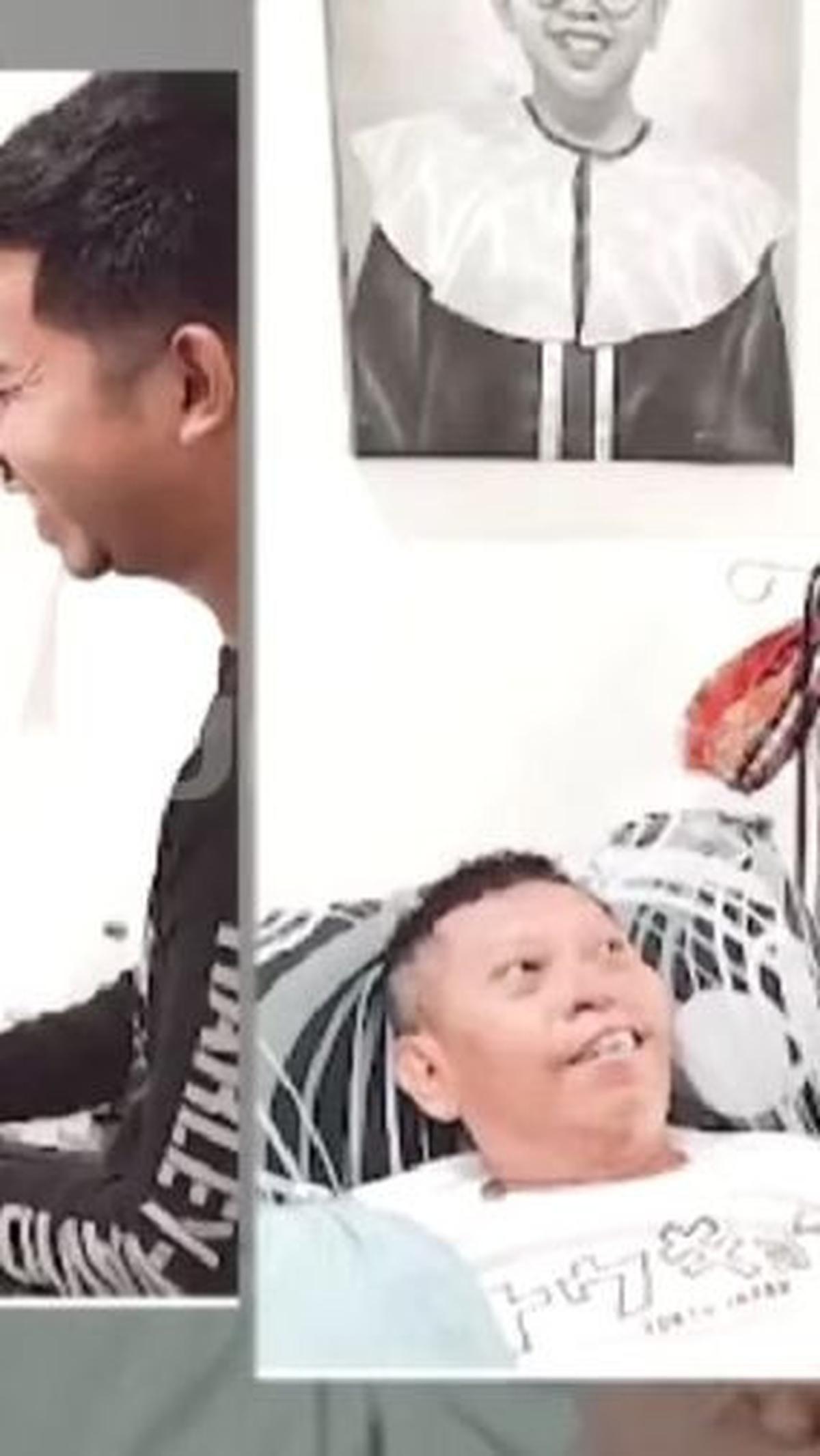 Terbaring di atas ranjang