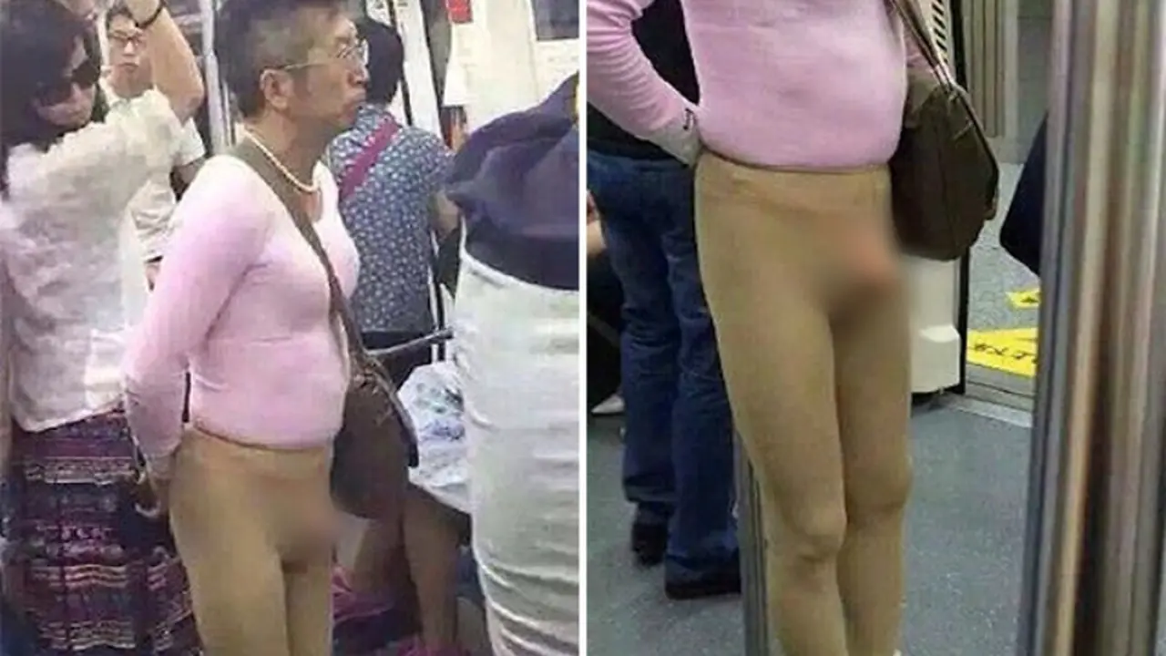 Geli, Kakek-kakek Berpakaian Seperti Penari Balet di KRL