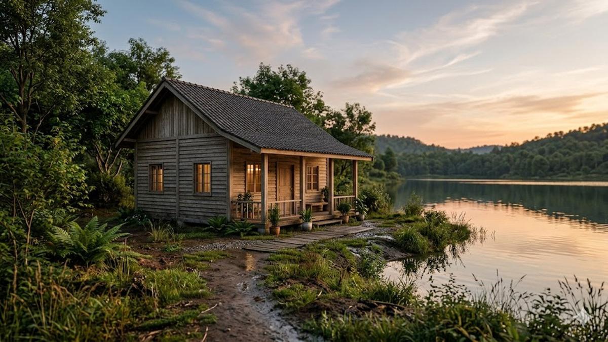 8 Inspirasi Rumah Hemat Biaya di Desa Pinggir Danau Kecil, Ciptakan Hunian Nyaman dan Estetis