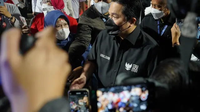 Menteri BUMN Erick Thohir menghadiri launching Program 30.000 UMKM BUMN Go Online