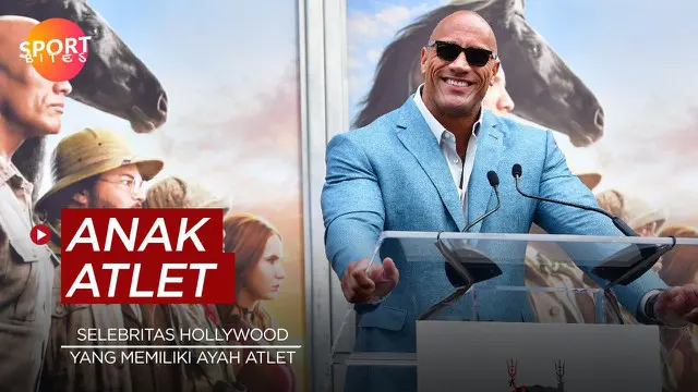 Berita video sportbites tentang para selebritas Hollywood yang mempunyai ayah seorang atlet profesional, salah satunya The Rock.