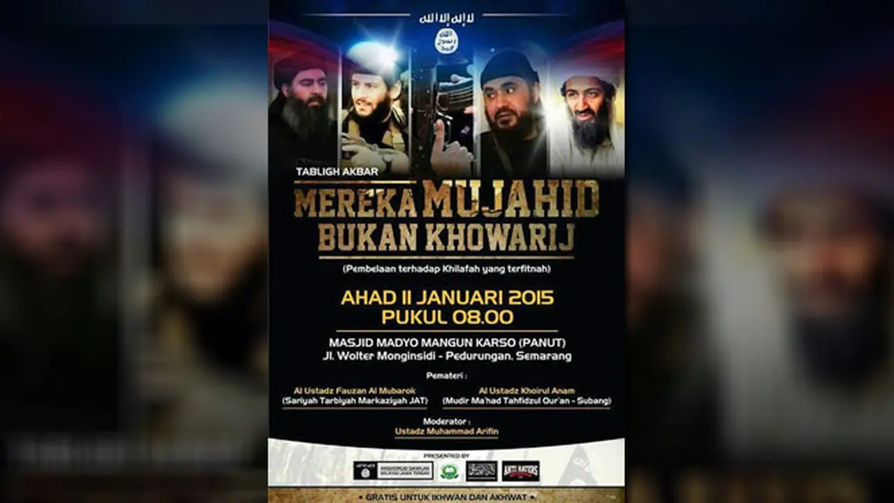 Gambar pamflet tabligh akbar yang diduga terkait ISIS