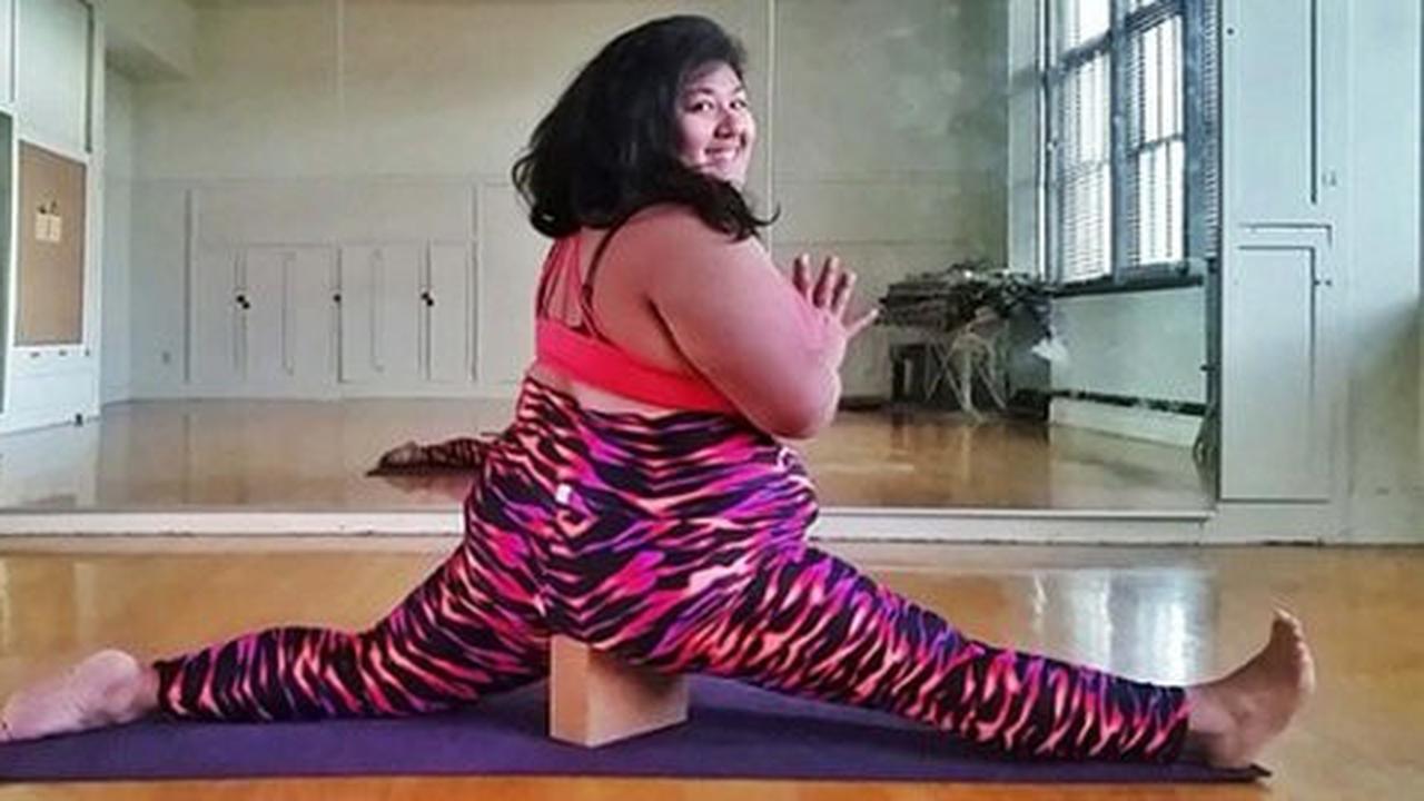 Aksi wanita gemuk ini lakukan pose sulit yoga bikin dunia kagum
