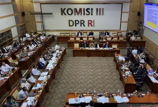 Komisi III DPR RI menggelar rapat Panja RUU tentang Perubahan atas Undang-Undang Nomor 2 Tahun 2002 tentang Polri di Gedung DPR, Senayan, Jakarta. (Antara)