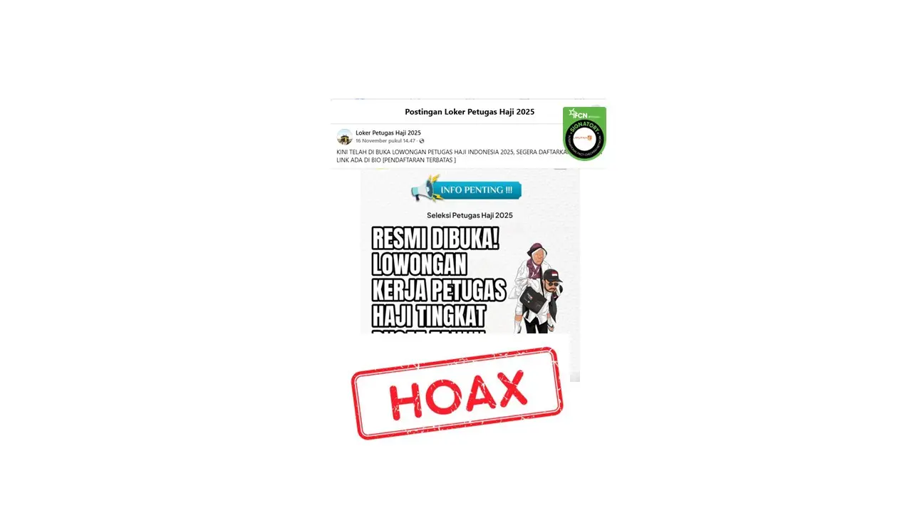 Cek fakta website pendaftaran petugas haji 2025