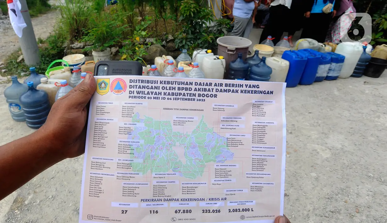 Kekeringan tersebar pada 114 desa yang ada di 27 kecamatan di Kabupaten Bogor. (merdeka.com/Arie Basuki)