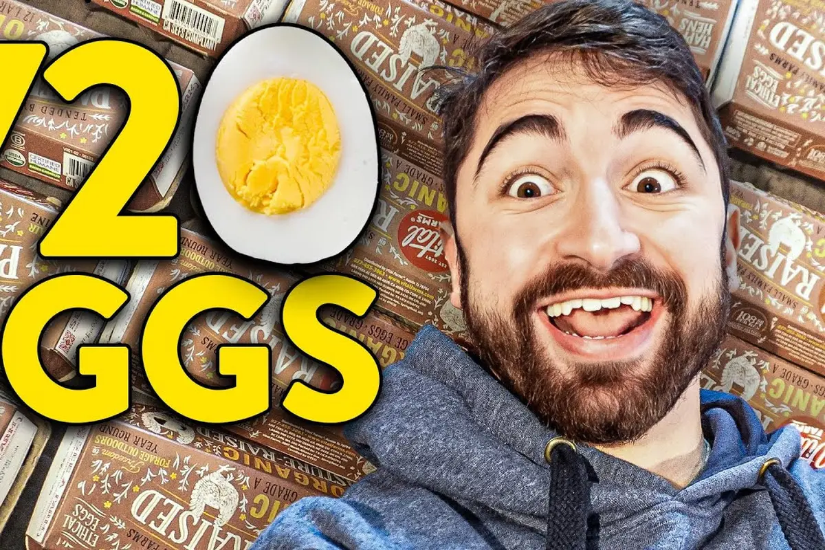 Experimen Nick Norwitz Makan 720 Telur (Credit: Youtube/Nick Norwitz @nicknorwitzPhD)