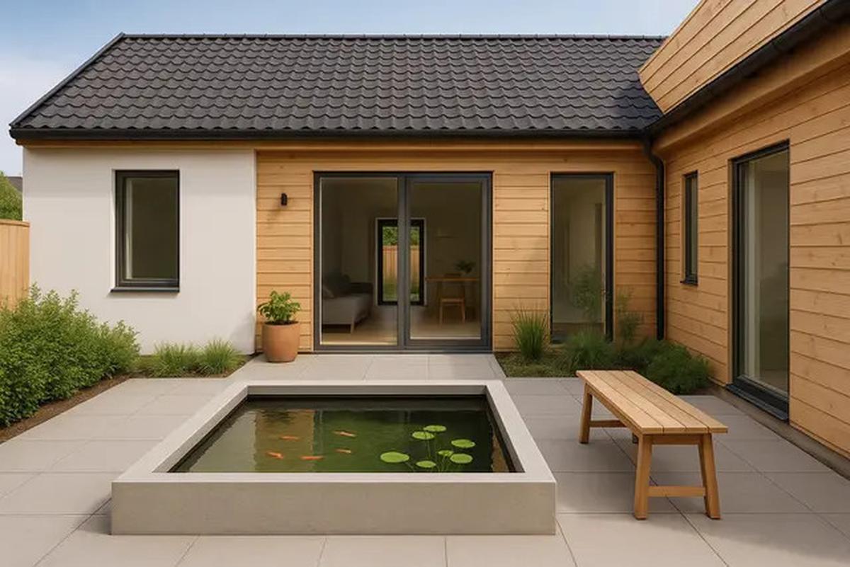 7 Inspirasi Model Rumah Sederhana dengan Kolam Ikan di Depan, Jadi Tren di 2025
