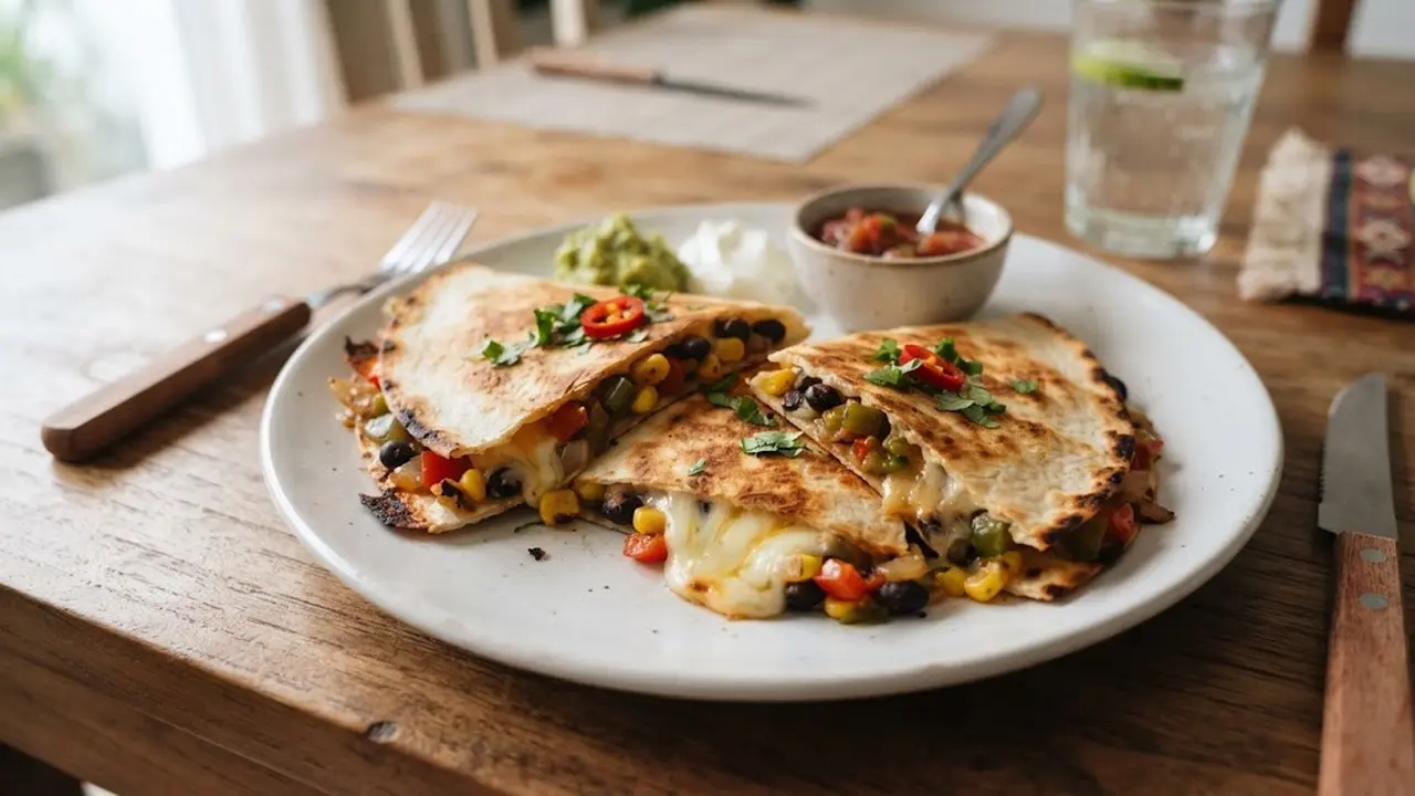Quesadilla Isi Keju dan Sayuran
