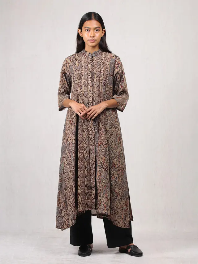 Long Dress Batik Oversized Tunik Asimetris Dailywear