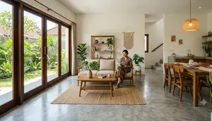 8 Desain Rumah Lantai Semen Ekspos Halus, Terlihat Elegan, Bersih dan Bikin Nyaman