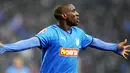 Hoffenheim's striker Demba Ba celebrates scoring during German Bundesliga match VfB Stuttgart vs TSG 1866 Hoffenheim in the city of Stuttgart on February 21, 2009. AFP PHOTO/SASCHA SCHUERMANN