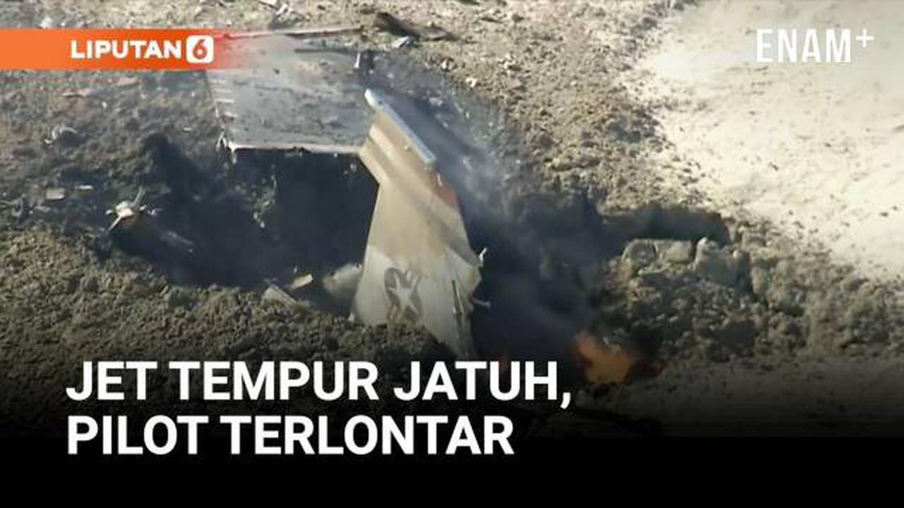 Jet Tempur Jatuh di Gurun California, Pilot Terselamatkan