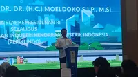 Ketua Umum Periklindo, Moeldoko di konferensi pers PEVS 2023.