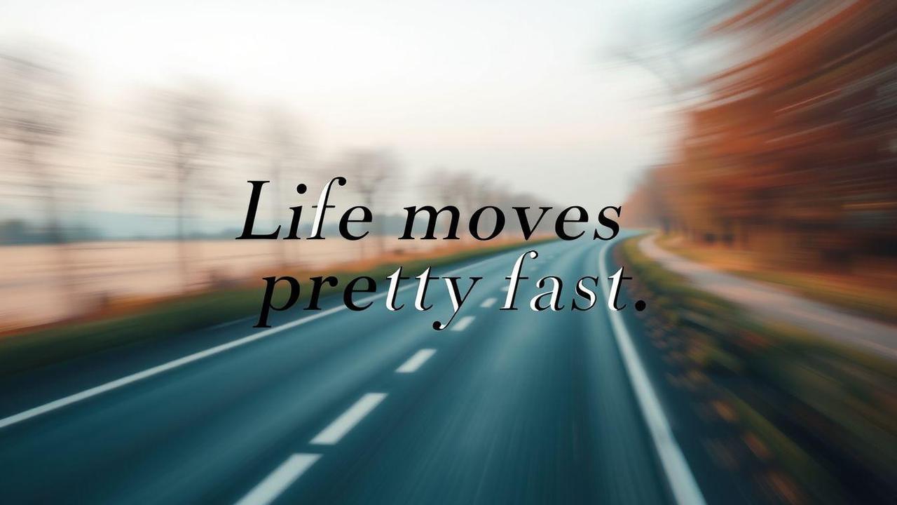 Life Moves Pretty Fast Quote