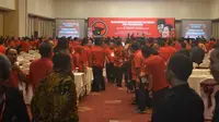 PDIP menggelar konsolidasi internal pemenangan untuk Pilgub Jatim 2018 (Zainul Arifin/Liputan6.com)