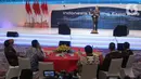 Presiden Joko Widodo memberi sambutan saat menghadiri Indonesia Banking Expo (IBEX) 2019 di Jakarta, Rabu (26/11/2019). IBEX 2019 untuk memberi rekomendasi terkait konsolidasi keuangan dan bisnis fintech guna menciptakan ekosistem keuangan yang kuat, efektif dan efisien. (Liputan6.com/Angga Yuniar)