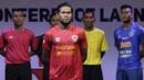 Pemain Kalteng Putra berpose saat Peluncuran Shopee Liga 1 di SCTV Tower, Jakarta, Senin (13/5). Sebanyak 18 klub akan bertanding pada Liga 1 mulai tanggal 15 Mei. (Bola.com/Vitalis Yogi Trisna)