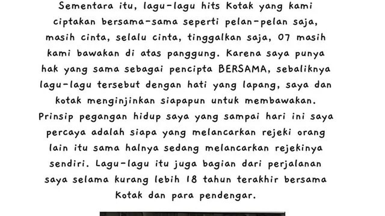 Tantri Kotak Bantah Isu Curhat Ingin Mencuri, Sorot Sistem Hukum Belum Lindungi Pelaku Pertunjukan