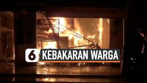 VIDEO: Kebakaran Hanguskan Belasan Ruko dan Rumah di Cileungsi
