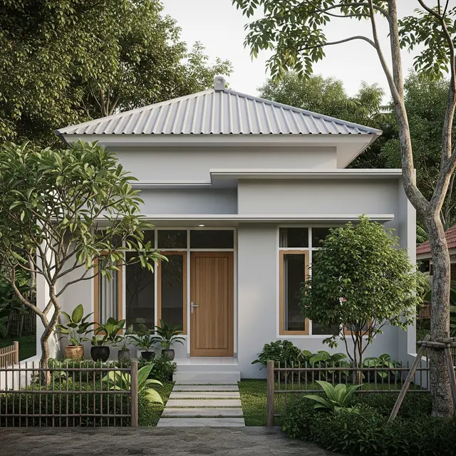 Rumah Minimalis Atap Asbes (Gemini AI)