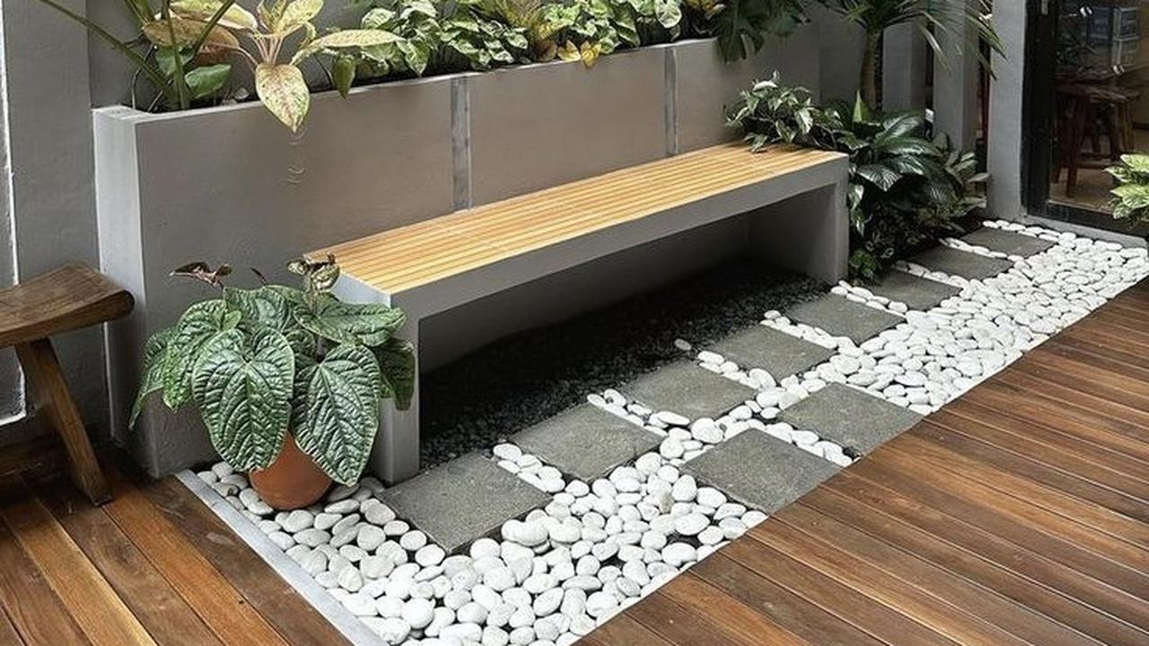 Ilustrasi Taman Depan Rumah Minimalis Modern (©Pinterest)