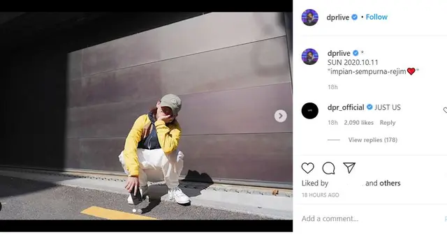 Unggahan Rapper DPR Live (Instagram/ dprlive)