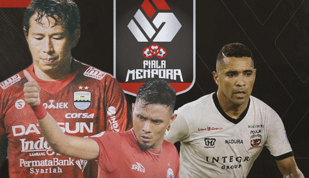 Piala Menpora - I Made Wirawan, Maman Abdurahman, Beto Goncalves (Bola.com/Adreanus Titus)