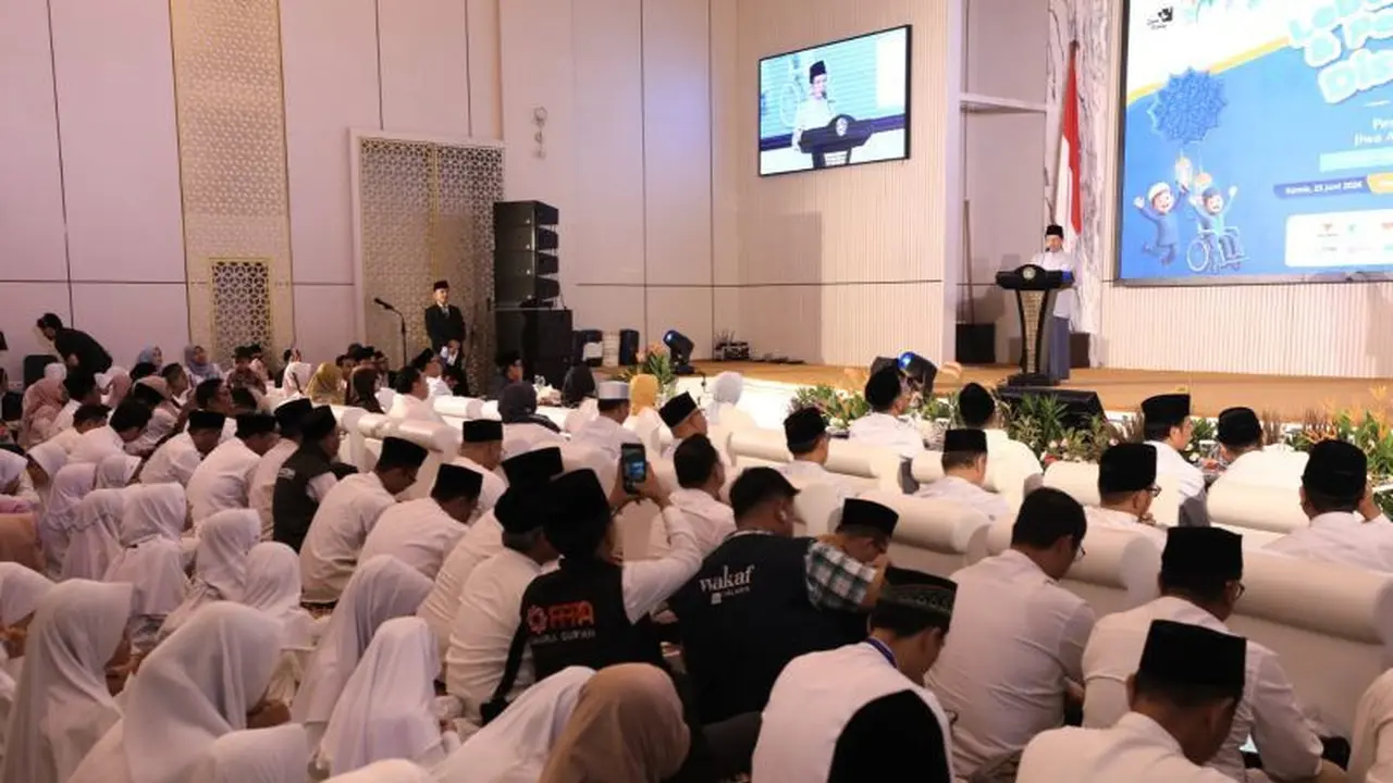 Suasana perayaan Lebaran Anak Yatim dan Difabel di Kantor Kemenag, Jakarta, Kamis (25/6/2026) (Istimewa)