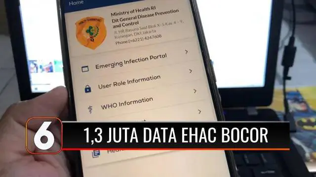 Ngeri, sebanyak 1,3 juta data pengguna aplikasi Electronic Health Alert Card (eHAC) diduga bocor. Pemerintah meminta warga untuk tidak panik.