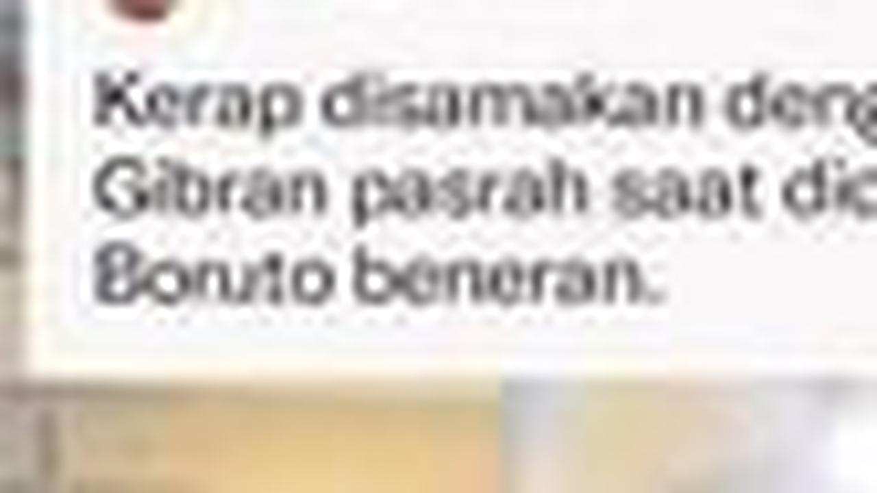 VIDEO: Penampilan Gibran 'Cosplay' jadi Boruto, Putra Naruto Uzumaki Warga Konoha