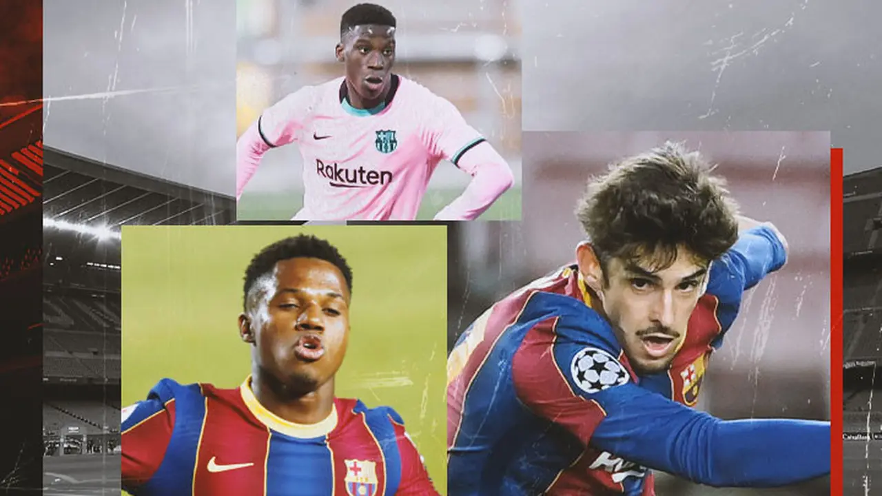 Barcelona - Ansu Fati, Ilaix Moriba, Trincao