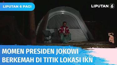 Inilah momen Presiden Jokowi dan sejumlah Gubernur serta Menteri melakukan kemah tepat di titik lokasi IKN. Cegah binatang melata, Paspampres taburkan garam dan melakukan pengasapan untuk cegah penyakit malaria.