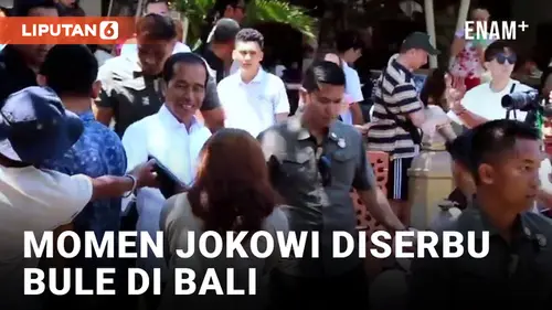 VIDEO: Jokowi Diserbu Bule di Bali!
