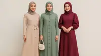Gamis Kombinasi Plisket untuk Outfit Sehari-hari (Foto: ChatGPT)
