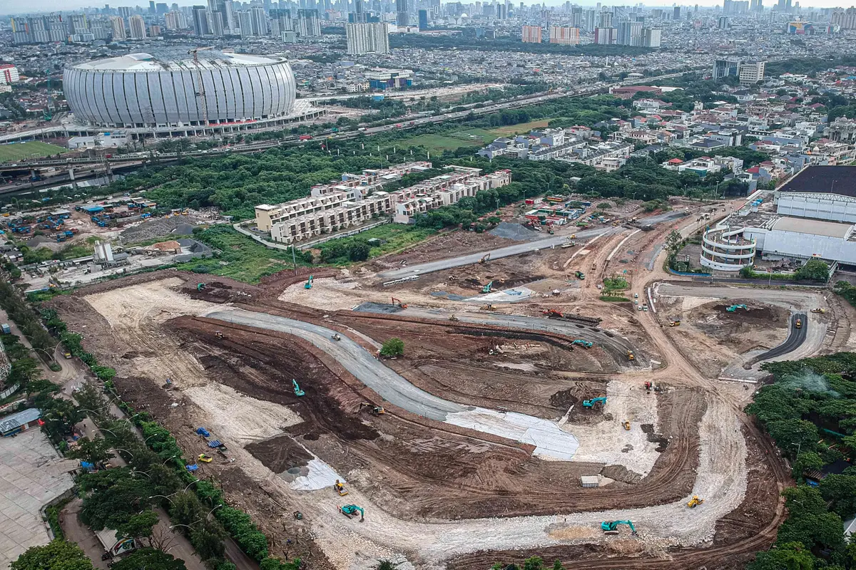 FOTO: Memantau Progres Pembangunan Jakarta International E-Prix Circuit