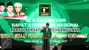 Ketua Umum PPP Djan Faridz memberi sambutan saat pembukkan Rakornas PPP di Jakarta, Jumat (31/3). Djan Faridz meminta kadernya mengawal Pilkada DKI Jakarta putaran kedua dengan mendukung pasangan Ahok-Djarot. (Liputan6.com/Herman Zakharia)