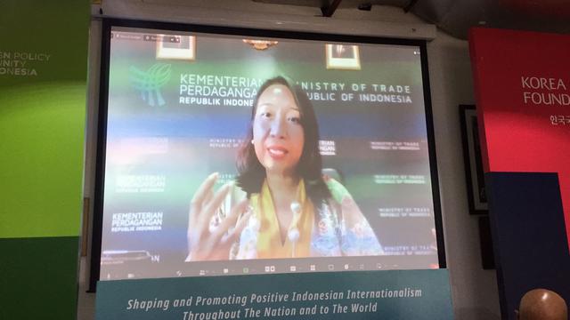 Direktur Pengembangan Ekspor Nasional, Kementerian Perdagangan RI, Ni Made Ayu Martini mengatakan bahwa Indonesia dan Korea telah sepakat dalam upaya menjalankan green economy (Liputan6.com/Teddy Tri Setio Berty).
