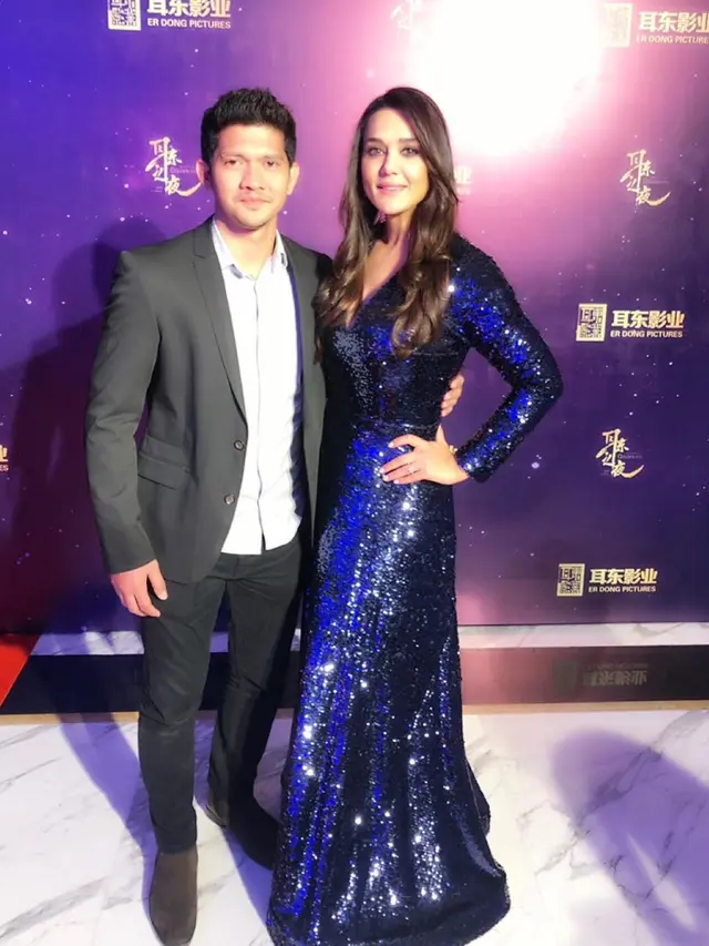 Iko Uwais dan Preity Zinta (Instagram/ realpz)