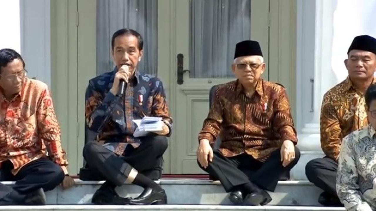 Momen pengumuman menteri Kabinet Indonesia Maju