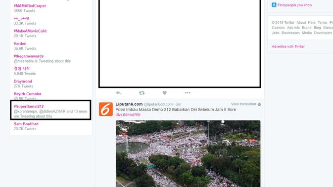 Aksi Damai 2 Desember Jadi Trending Topic Dunia Tekno Liputan6 Com