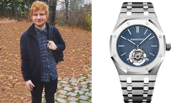 Ed Sheeran mengoleksi juga jam tangan Audemars Piguet Royal Oak Tourbillon Extra-Thin