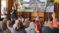 Berkat inisiatif luar biasa dari UMKM Sahabat Sandi Uno Lampung, bazar sembako murah hingga bantuan booth UMKM diadakan. Sembako senilai Rp50.000 dapat ditebus hanya dengan Rp5.000 saja (Istimewa)