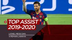 Berita motion grafis Lionel Messi, Kevin De Bruyne dan 3 raja assist Eropa 2019-2020.