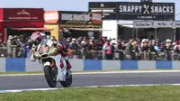 Mario Suryo Aji saat mengaspal di Moto2 Australia. (Honda Team Asia)