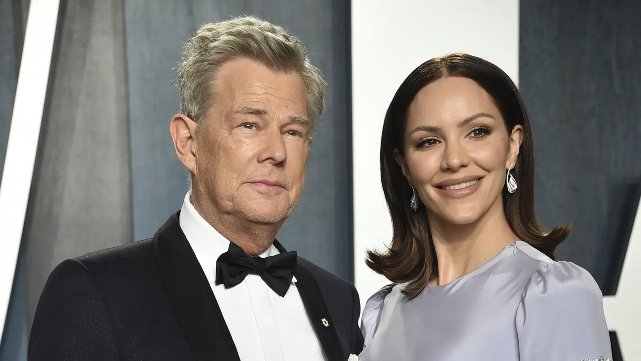 David Foster dan Katharine McPhee di Vanity Fair Oscar Party, California, 9 Februari  (Evan Agostini/Invision/AP, File)2020