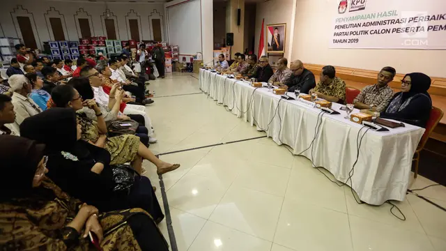 PHOTO: KPU Umumkan Hasil Verifikasi Ulang 9 Partai Politik