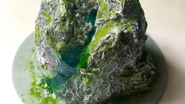 6 Potret Kue Ini Bak Sebuah Pulau, Semua Komponen Terlihat Sempurna