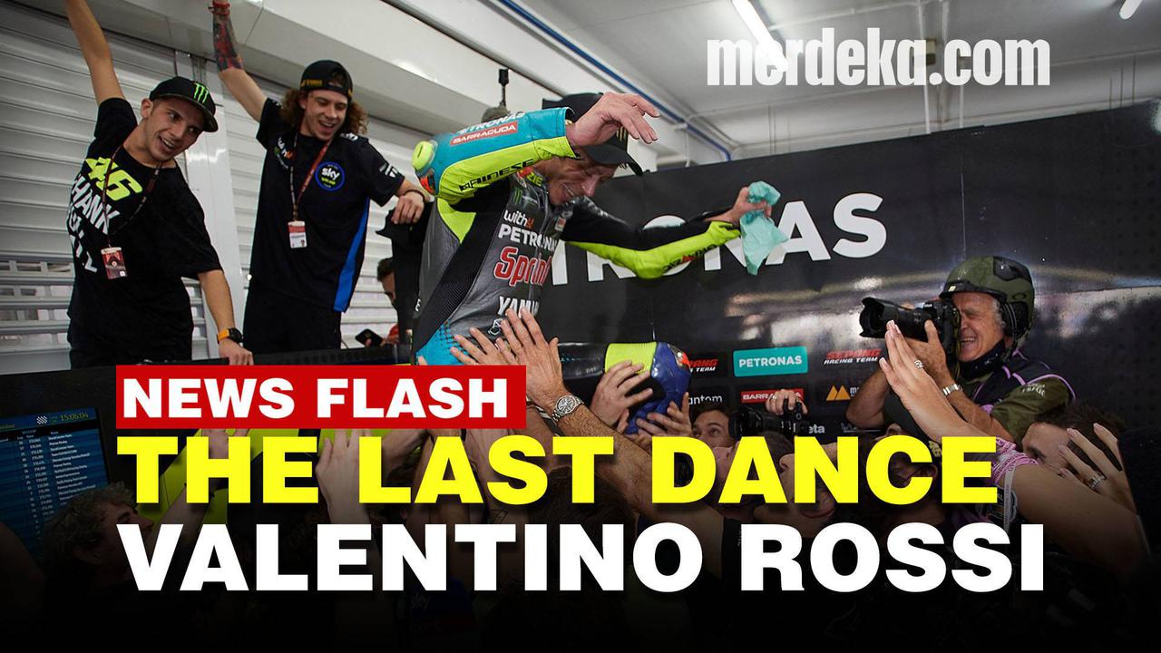 VIDEO: Valentino Rossi Pensiun MotoGP, Balapan Akhirnya Penuh Haru GRAZIEVALE