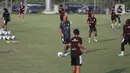 Menurut pelatih Satoru Mochizuki menjadi juara Grup D bukan perihal mudah. (Liputan6.com/Helmi Fithriansyah)